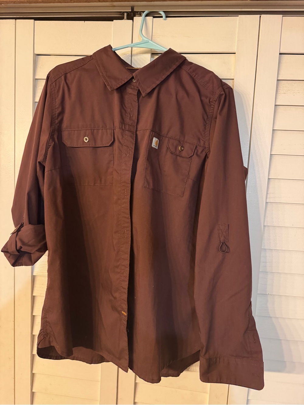 Carhartt Men's Brown Long-Sleeve Work Shirt